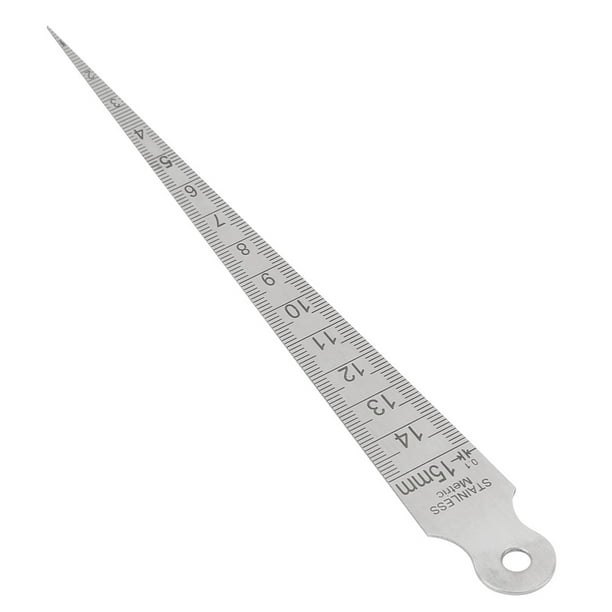 Hole Size Gage Stainless Steel 0-15mm Feeler Gauge Ruler Taper Gauge Feeler Gauge for Industry